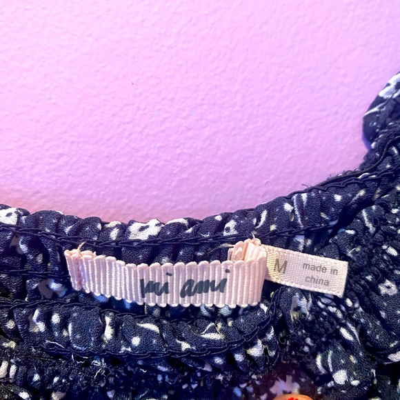 Blue Floral Off the Shoulder Dress - Picture 5 of 5